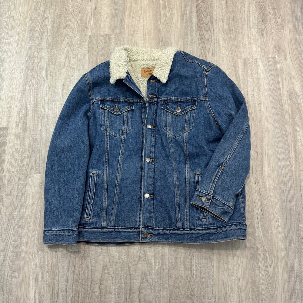 Levi's Men’s XXL Signature Gold Sherpa Lined Denim Jean Jacket